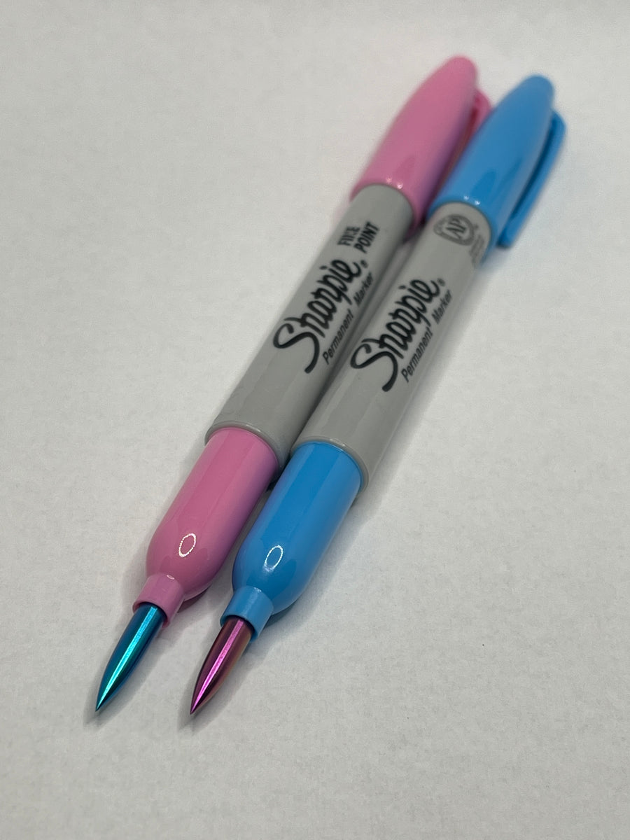 2xCOMBO - Titanium Anodized Pink / Neon Blue Alternating Set